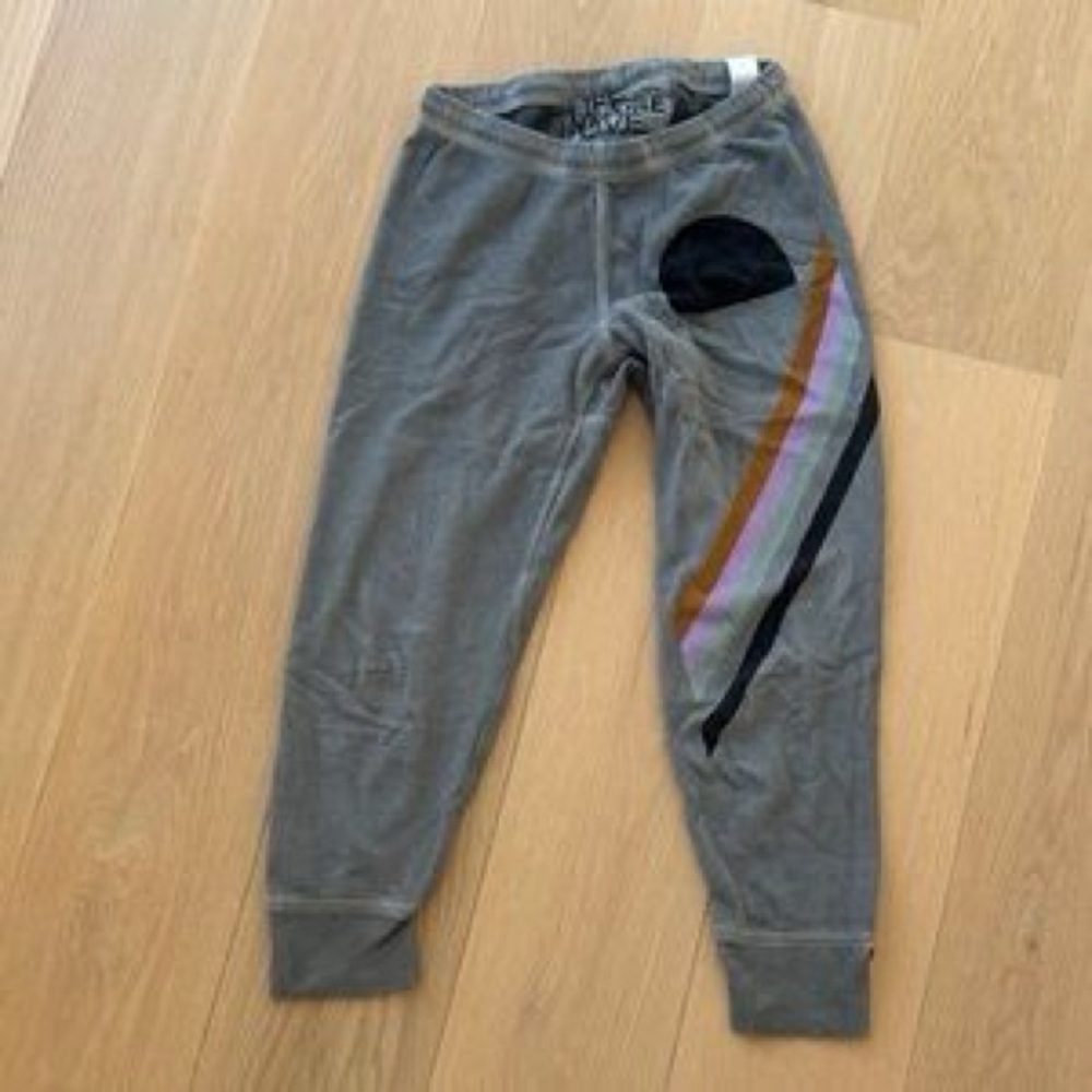 Freecity Gray Joggers with Multicolor Stripe 0/xs
